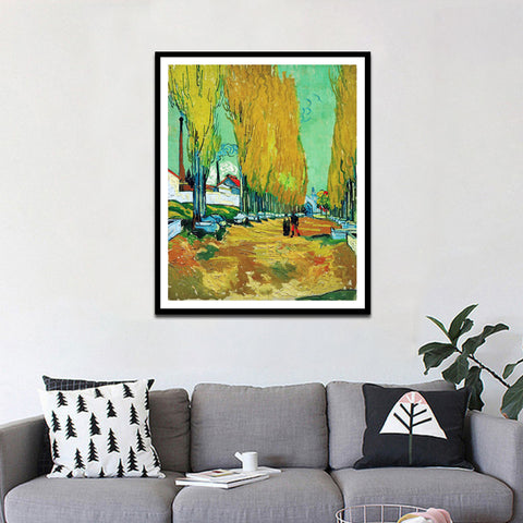 Framed Canvas Arisikon by Vincent Van Gogh Wall Art