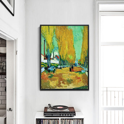 Framed Canvas Arisikon by Vincent Van Gogh Wall Art