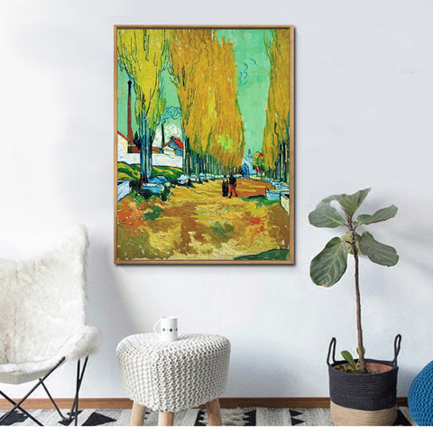 Framed Canvas Arisikon by Vincent Van Gogh Wall Art