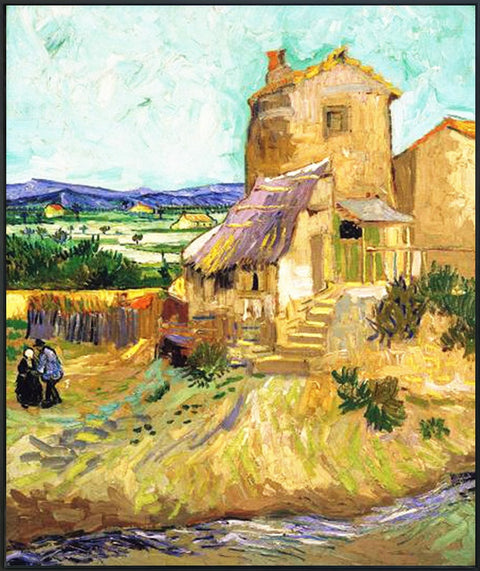 Framed Canvas The Old Mill;1888 by Vincent Van Gogh Wall Art