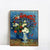 INVIN ART 100% Hand Painted Framed Canvas Vase with Cornflowers and Poppies, 1887 by Vincent Van Gogh,Famous Oil Paintings Reproduction Modern Artwork Wall Art