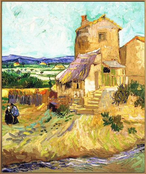 Framed Canvas The Old Mill;1888 by Vincent Van Gogh Wall Art