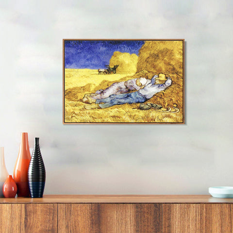 INVIN ART 100% Hand Painted Framed Canvas Series#69 by Vincent Van Gogh,Famous Oil Paintings Reproduction Modern Artwork Wall Art
