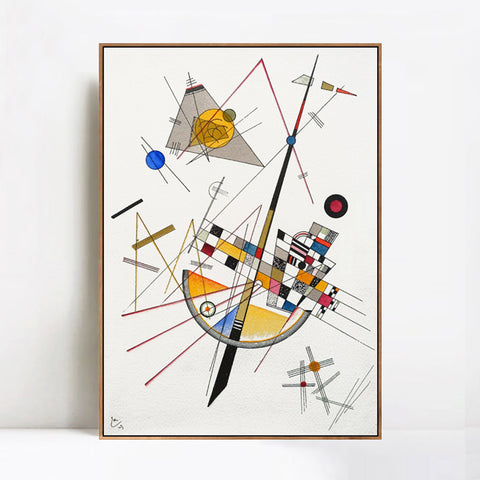 INVIN ART Framed Canvas Giclee Print Art Delicate Tension by Wassily Kandinsky Wall Art Living Room Home Office Decorations