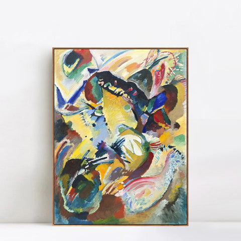 INVIN ART Framed Canvas Giclee Print Art Panel for Edwin R.Campbell No.2 by Wassily Kandinsky Wall Art Living Room Home Office Decorations