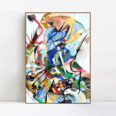 INVIN ART Framed Canvas Giclee Print Art Series 17 by Wassily Kandinsky Wall Art Living Room Home Office Decorations