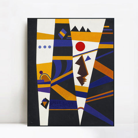 INVIN ART Framed Canvas Giclee Print Combination by Wassily Kandinsky Wall Art Living Room Home Office Decorations