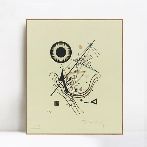INVIN ART Framed Canvas Giclee Print BLAU,NO. 14 FROM AN EDITION OF 100 by Wassily Kandinsky Wall Art Living Room Home Office Decorations