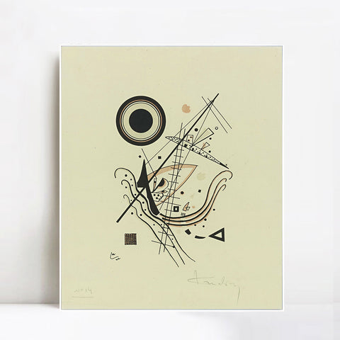 INVIN ART Framed Canvas Giclee Print BLAU,NO. 14 FROM AN EDITION OF 100 by Wassily Kandinsky Wall Art Living Room Home Office Decorations