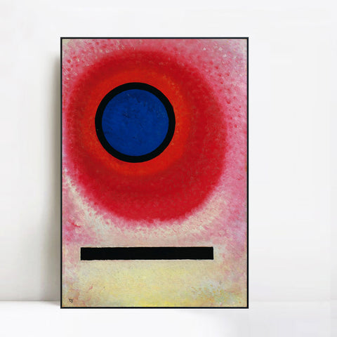 INVIN ART Framed Canvas Giclee Print BLAUER KREIS NO. 2 (CERCLE BLEU II) by Wassily Kandinsky Wall Art Living Room Home Office Decorations