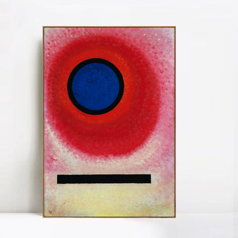 INVIN ART Framed Canvas Giclee Print BLAUER KREIS NO. 2 (CERCLE BLEU II) by Wassily Kandinsky Wall Art Living Room Home Office Decorations