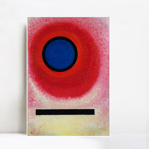 INVIN ART Framed Canvas Giclee Print BLAUER KREIS NO. 2 (CERCLE BLEU II) by Wassily Kandinsky Wall Art Living Room Home Office Decorations