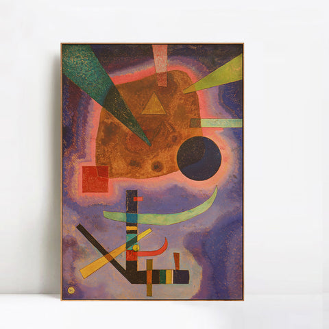 INVIN ART Framed Canvas Giclee Print Drei_Elemente (1925) by Wassily Kandinsky Wall Art Living Room Home Office Decorations