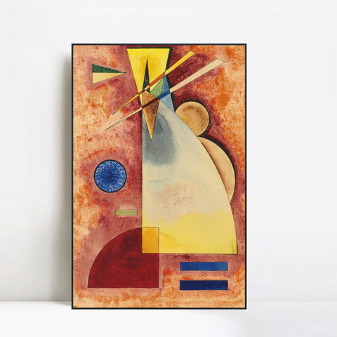 INVIN ART Framed Canvas Giclee Print Series#30 by Wassily Kandinsky Wall Art Living Room Home Office Decorations