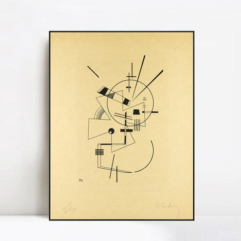 INVIN ART Framed Canvas Giclee Print LITHOGRAPHIE NO.II (R. 186) by Wassily Kandinsky Wall Art Living Room Home Office Decorations