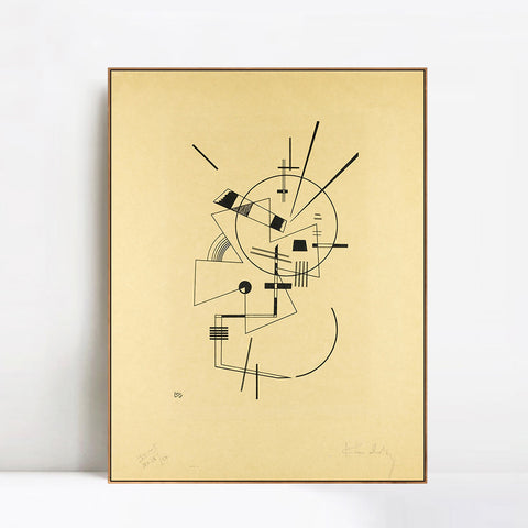 INVIN ART Framed Canvas Giclee Print LITHOGRAPHIE NO.II (R. 186) by Wassily Kandinsky Wall Art Living Room Home Office Decorations