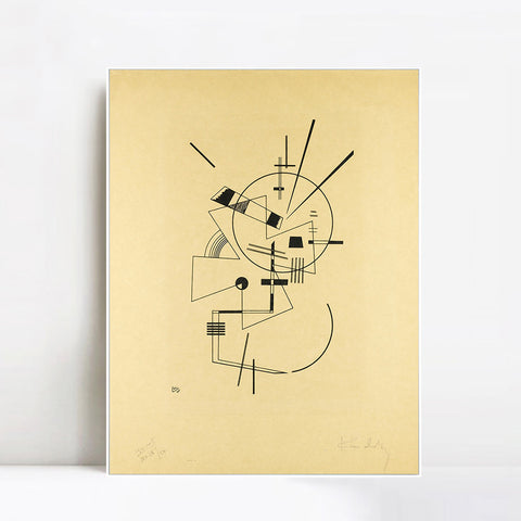 INVIN ART Framed Canvas Giclee Print LITHOGRAPHIE NO.II (R. 186) by Wassily Kandinsky Wall Art Living Room Home Office Decorations