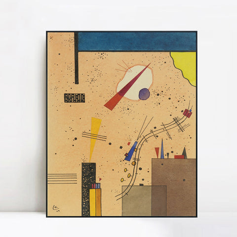 INVIN ART Framed Canvas Giclee Print SPRITZE(SPRAY) by Wassily Kandinsky Wall Art Living Room Home Office Decorations