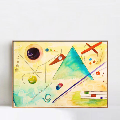 INVIN ART Framed Canvas Giclee Print Series#37 by Wassily Kandinsky Wall Art Living Room Home Office Decorations