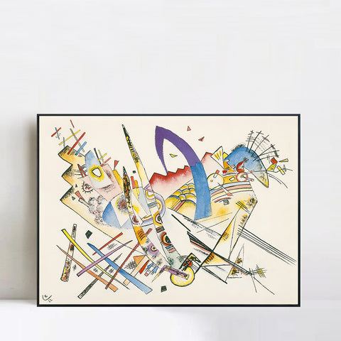INVIN ART Framed Canvas Giclee Print Untitled by Wassily Kandinsky Wall Art Living Room Home Office Decorations