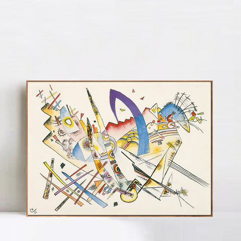 INVIN ART Framed Canvas Giclee Print Untitled by Wassily Kandinsky Wall Art Living Room Home Office Decorations