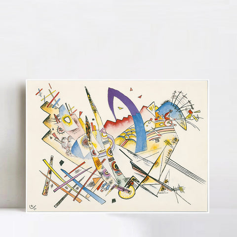 INVIN ART Framed Canvas Giclee Print Untitled by Wassily Kandinsky Wall Art Living Room Home Office Decorations