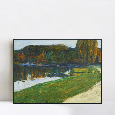 INVIN ART Framed Canvas Giclee Print SKIZZE FUR ABEND (SKETCH FOR EVENING) by Wassily Kandinsky Wall Art Living Room Home Office Decorations