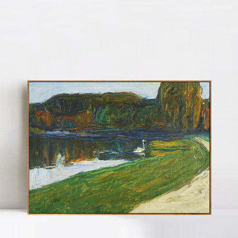 INVIN ART Framed Canvas Giclee Print SKIZZE FUR ABEND (SKETCH FOR EVENING) by Wassily Kandinsky Wall Art Living Room Home Office Decorations