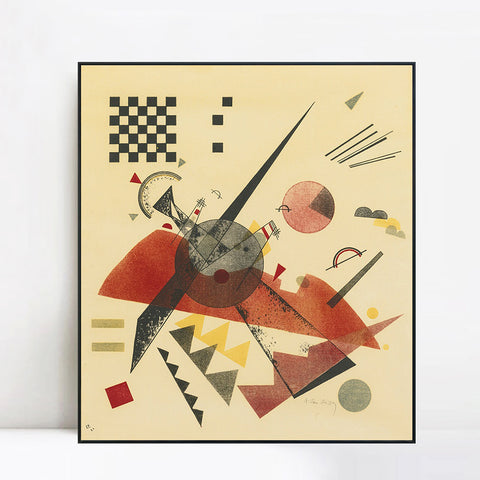 INVIN ART Framed Canvas Giclee Print ORANGE (R. 180) by Wassily Kandinsky Wall Art Living Room Home Office Decorations