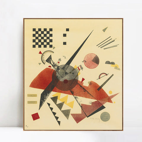 INVIN ART Framed Canvas Giclee Print ORANGE (R. 180) by Wassily Kandinsky Wall Art Living Room Home Office Decorations