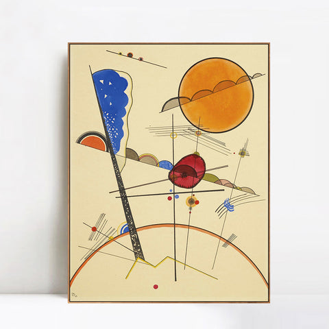 INVIN ART Framed Canvas Giclee Print WACHSEN (GROWTH) by Wassily Kandinsky Wall Art Living Room Home Office Decorations
