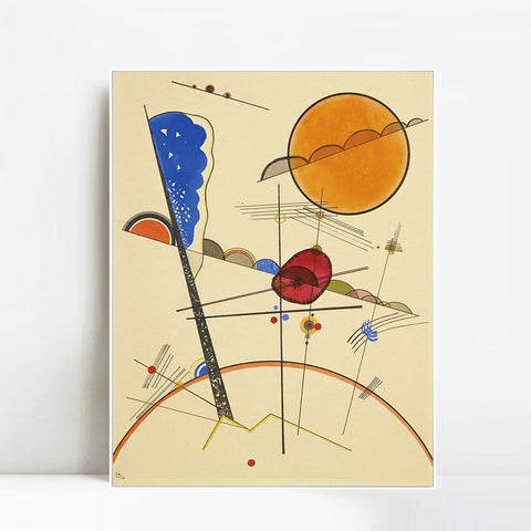 INVIN ART Framed Canvas Giclee Print WACHSEN (GROWTH) by Wassily Kandinsky Wall Art Living Room Home Office Decorations