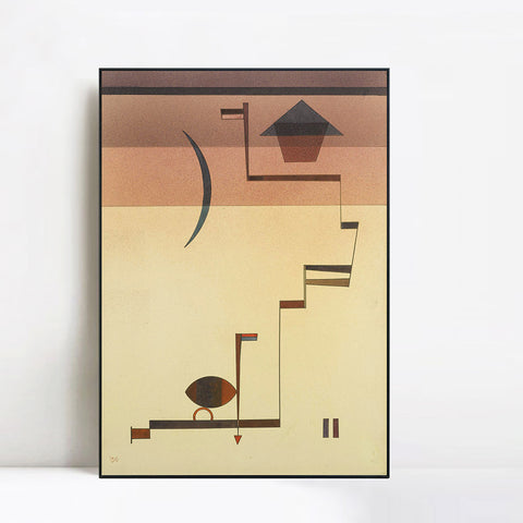 INVIN ART Framed Canvas Giclee Print ECKIG (ANGULAR) (2) by Wassily Kandinsky Wall Art Living Room Home Office Decorations