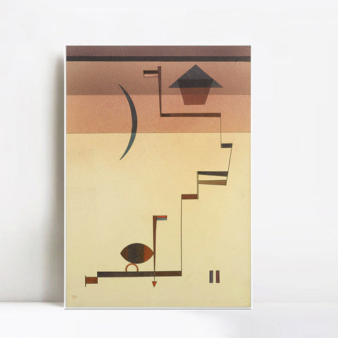 INVIN ART Framed Canvas Giclee Print ECKIG (ANGULAR) (2) by Wassily Kandinsky Wall Art Living Room Home Office Decorations