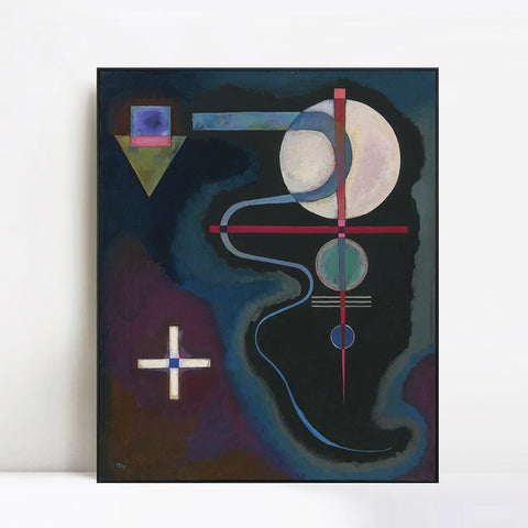 INVIN ART Framed Canvas Giclee Print KUHLE ENERGIE (COOL ENERGY) by Wassily Kandinsky Wall Art Living Room Home Office Decorations