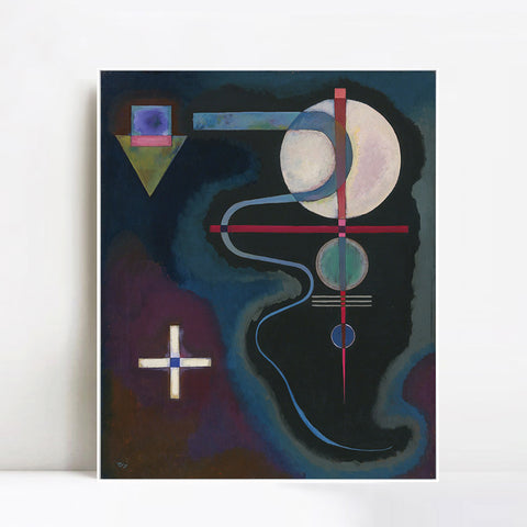 INVIN ART Framed Canvas Giclee Print KUHLE ENERGIE (COOL ENERGY) by Wassily Kandinsky Wall Art Living Room Home Office Decorations