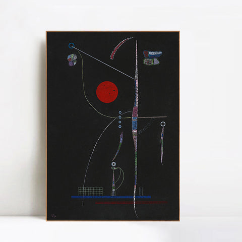 INVIN ART Framed Canvas Giclee Print L'ACCENT ROUGE by Wassily Kandinsky Wall Art Living Room Home Office Decorations