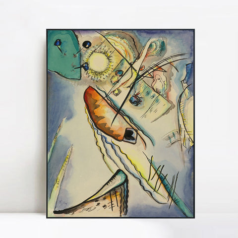 INVIN ART Framed Canvas Giclee Print Series#63 OHNE TITEL (UNTITLED) by Wassily Kandinsky Wall Art Living Room Home Office Decorations