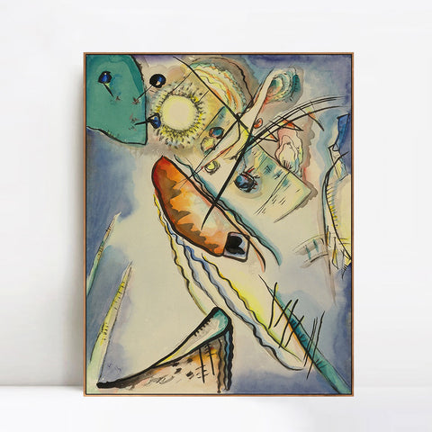 INVIN ART Framed Canvas Giclee Print Series#63 OHNE TITEL (UNTITLED) by Wassily Kandinsky Wall Art Living Room Home Office Decorations