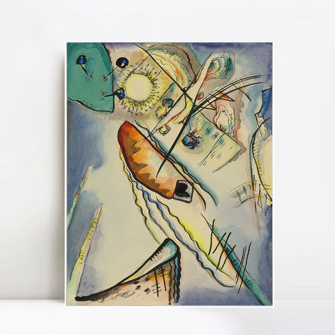 INVIN ART Framed Canvas Giclee Print Series#63 OHNE TITEL (UNTITLED) by Wassily Kandinsky Wall Art Living Room Home Office Decorations