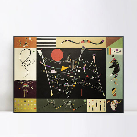INVIN ART Framed Canvas Giclee Print The Whole 1940 by Wassily Kandinsky Wall Art Living Room Home Office Decorations
