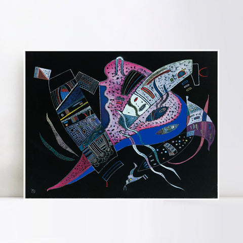 INVIN ART Framed Canvas Giclee Print CONCENTR by Wassily Kandinsky Wall Art Living Room Home Office Decorations