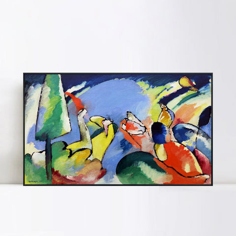 INVIN ART Framed Canvas Giclee Print improvvisazione XIV,1910 by Wassily Kandinsky Wall Art Living Room Home Office Decorations