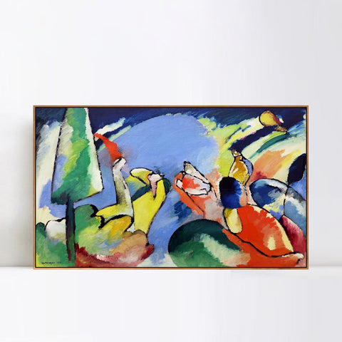 INVIN ART Framed Canvas Giclee Print improvvisazione XIV,1910 by Wassily Kandinsky Wall Art Living Room Home Office Decorations