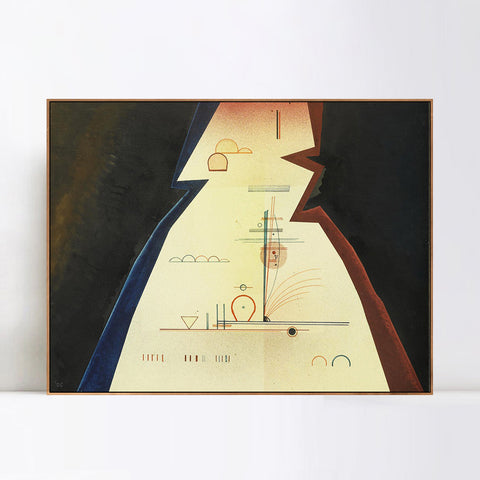 INVIN ART Framed Canvas Giclee Print DUNKLE ZACKEN (DARK POINTS) by Wassily Kandinsky Wall Art Living Room Home Office Decorations