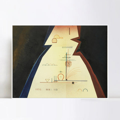 INVIN ART Framed Canvas Giclee Print DUNKLE ZACKEN (DARK POINTS) by Wassily Kandinsky Wall Art Living Room Home Office Decorations