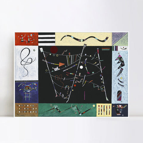 INVIN ART Framed Canvas Giclee Print ETUDE POUR 'L'ENSEMBLE' by Wassily Kandinsky Wall Art Living Room Home Office Decorations