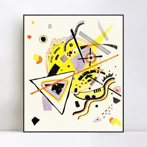 INVIN ART Framed Canvas Giclee Print OHNE TITEL (UNTITLED) (13) by Wassily Kandinsky Wall Art Living Room Home Office Decorations
