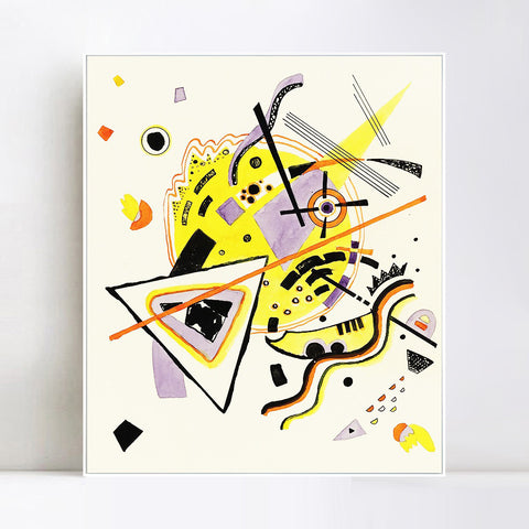 INVIN ART Framed Canvas Giclee Print OHNE TITEL (UNTITLED) (13) by Wassily Kandinsky Wall Art Living Room Home Office Decorations
