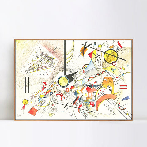 INVIN ART Framed Canvas Giclee Print Series#98 OHNE TITEL by Wassily Kandinsky Wall Art Living Room Home Office Decorations